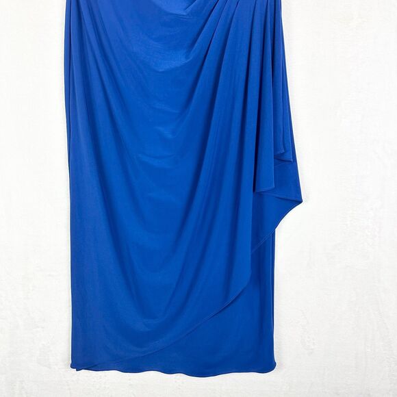 Alex Evenings Cap Sleeve Embellished Dress Size 12 NWT Royal Blue MOTB Wedding - Picture 7 of 12